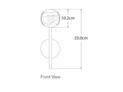 Alabaster And Brass Linear Wall Light -Andrew Martin Sale Store 1092655 pedra tall tech drawing