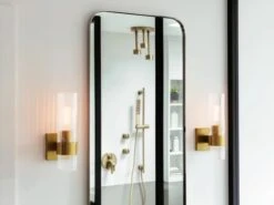 Vertical Ribbed Glass Wall Light -Andrew Martin Sale Store 1093052 brass 5