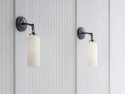 Bronze And White Glass Wall Light -Andrew Martin Sale Store 1093113 bronze