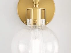 Sphere Seeded Glass Wall Light -Andrew Martin Sale Store 1093145 brass 4