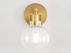 Sphere Seeded Glass Wall Light -Andrew Martin Sale Store 1093146 brass 3