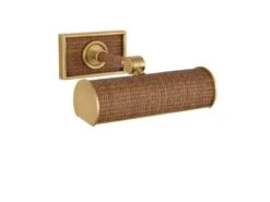 Rattan And Brass Picture Light