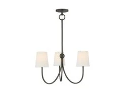 Curved Arm Chandelier In Bronze
