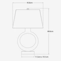 Ring Form Table Lamp, Gild -Andrew Martin Sale Store 109420 ring large dimensions