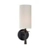 Classic Bronze Wall Light With Linen Shade -Andrew Martin Sale Store 1094285 drunmore single sconce bronze