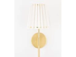 Large Wall Light With Pleated Shade -Andrew Martin Sale Store 116109 demi large wall light aged brass 2