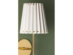 Large Wall Light With Pleated Shade -Andrew Martin Sale Store 116111 demi large wall light aged brass 4
