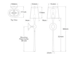 Wall Light In An Aged Iron Finish -Andrew Martin Sale Store 118962 dover wall tech