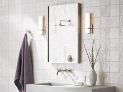 Rectangular Wall Light In Nickel -Andrew Martin Sale Store 119020 milan wall light life 1