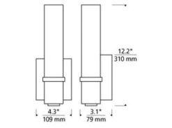 Rectangular Wall Light In Nickel -Andrew Martin Sale Store 119024 milan wall light tech