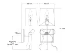 Wall Light In Soft Brass With Cream Linen Shade -Andrew Martin Sale Store 122351 ellery small sconce tech