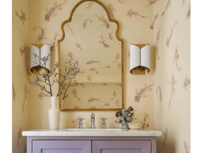 Wall Light In White With Gold Interior 2 Wall Light In White With Gold Interior - Image 2