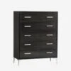 Chloe Chest Of Drawers, Tall -Andrew Martin Sale Store 134598 chloe dark tall chest angle