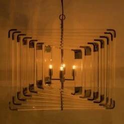 Zachary Acrylic 11 Spiral Light, Nickel -Andrew Martin Sale Store 140850 zachary acrylic nickel on