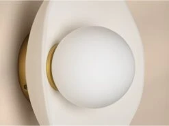 Refined Ceramic Wall Light In Aged Brass -Andrew Martin Sale Store 153596 bacia aged brass ceramic raw matte white 3