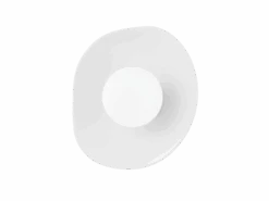 Refined Ceramic Wall Light In Aged Brass