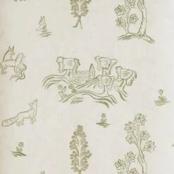 Wychwood Basil Green Wallpaper