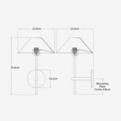 Hackney Wall Light, Bronze -Andrew Martin Sale Store 207643 hackney dimensions