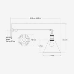 Boston Wall Light, Hand-Rubbed Antique Brass -Andrew Martin Sale Store 207656 boston dimensions