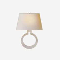 Ring Form Wall Light, Alabaster