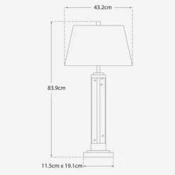 Wright Table Lamp, Gilded Iron And Glass -Andrew Martin Sale Store 208006 wright dimensions