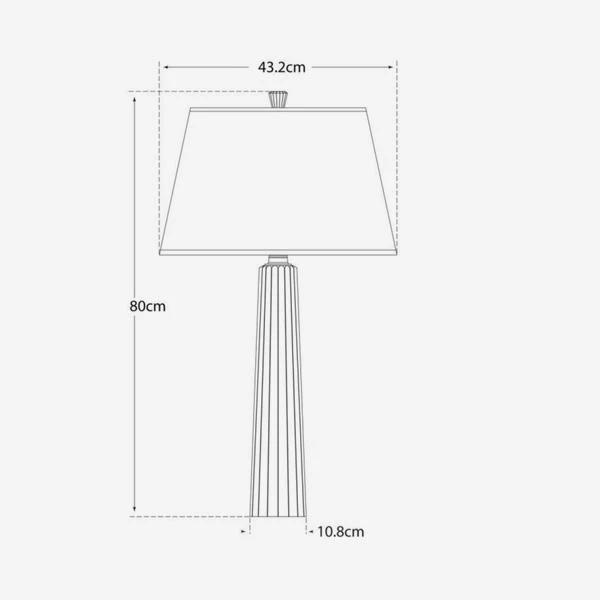 Fluted Spire Table Lamp, Plaster White 2 Fluted Spire Table Lamp, Plaster White - Image 2