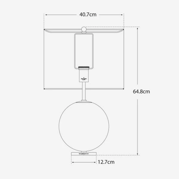Elsie Table Lamp, Blush / Cream Shade 4 Elsie Table Lamp, Blush / Cream Shade - Image 4