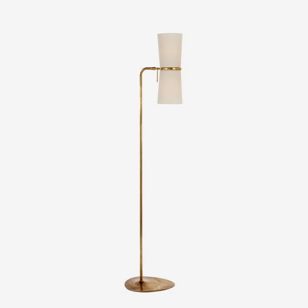 Clarkson Floor Lamp, Hand-Rubbed Antique Brass 1 Clarkson Floor Lamp, Hand-Rubbed Antique Brass