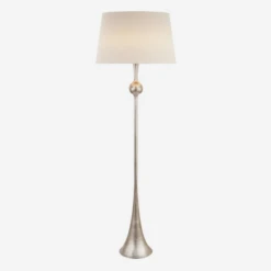 Dover Floor Lamp, Burnished Silver Leaf
