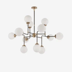Bistro Chandelier, Hand-Rubbed Antique Brass