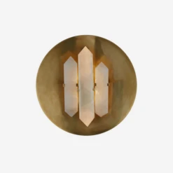 Halcyon Quartz Wall Light, Antique-Burnished Brass
