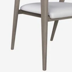 Hampstead Dining Chairs -Andrew Martin Sale Store 210551 hampstead dining chair smoked oak and fallon white leather detail 2