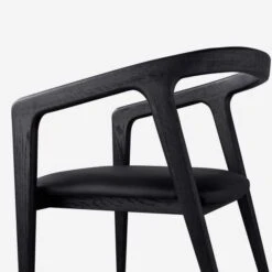 Hampstead Dining Chair -Andrew Martin Sale Store 210558 hampstead dining chair charcoal oak and fonyx leather detail 3