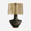 Armato Table Lamp, Black Metallic / Antique Burnished Brass Shade -Andrew Martin Sale Store 213829 armato table lamp stained black burnished brass