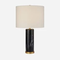 Cliff Table Lamp, Black Marble