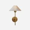 Hackney Wall Light, Hand-Rubbed Antique Brass -Andrew Martin Sale Store 214367 hackney wall light in antique brass
