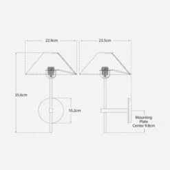 Hackney Wall Light, Hand-Rubbed Antique Brass -Andrew Martin Sale Store 214372 hackney dimensions