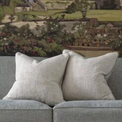 Summit Linen Fabric -Andrew Martin Sale Store 215113 montague sofa upholstered in paraggi muscari with scatter cushions in summit linen