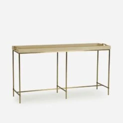 Edith Latte Console Table, Latte Shagreen -Andrew Martin Sale Store 215228 new edith console table ivory shagreen angle