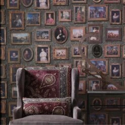 Gallery Wallpaper - Charcoal Wallpaper -Andrew Martin Sale Store 215236 andrew martin museum wallpaper gallery charcoal wallpaper