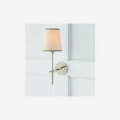 Bryant Wall Light, Polished Nickel With Silver Trim Shade -Andrew Martin Sale Store 215335 th 31560101572 580x821 1