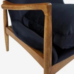 Crispin Chair Chair, Blue -Andrew Martin Sale Store 215911 crispin chair wood detail ch899