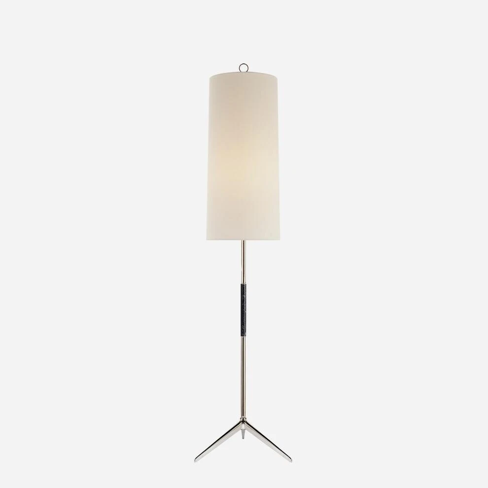 Frankfort Floor Lamp, Polished Nickel And Ebony 1 Frankfort Floor Lamp, Polished Nickel And Ebony