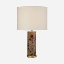 Cliff Table Lamp, Brown Marble