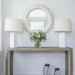 Sierra Table Lamp, Plaster White -Andrew Martin Sale Store 217210 sierra white