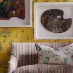 Psycho Sprig Tropical Yellow Fabric -Andrew Martin Sale Store 217379 77