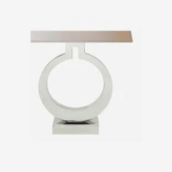 Ring Form Table Lamp, Polished Nickel -Andrew Martin Sale Store 217734 ring large table lamp in polished nickel