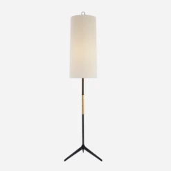 Frankfort Floor Lamp, Aged Iron And Gild