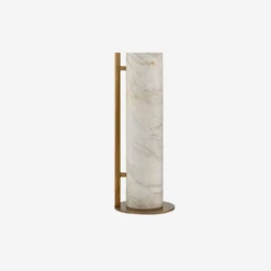 Alma Floor Lamp, Antique-Burnished Brass And White Marble -Andrew Martin Sale Store 217742 alma floor lamp in antique burnished brass and white marble