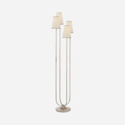 Montreuil Floor Lamp, Burnished Silver Leaf